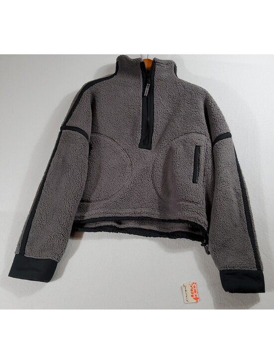 Tops - Free People FP Movement Pullover Sweater Mountain High Half-Zip Fleece Sz S Gray